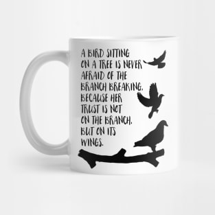 A Bird sitting on a tree Mug